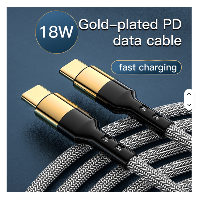 Gold-Plated Braided PD 20W USB-C to Lightning Fast Charging Cable – 1.2M/2M for iPhone 14/13/12/11/8 & Computers - Image 3
